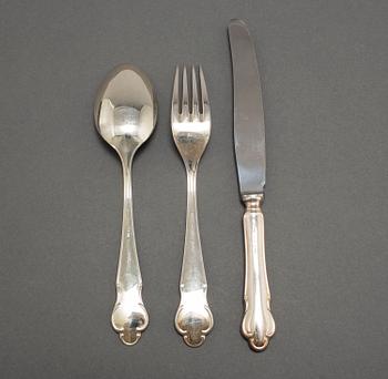 LINUS HOLST, bestick, 18 st, silver. "Disa", Mema. Bl a Lidköping 1991.