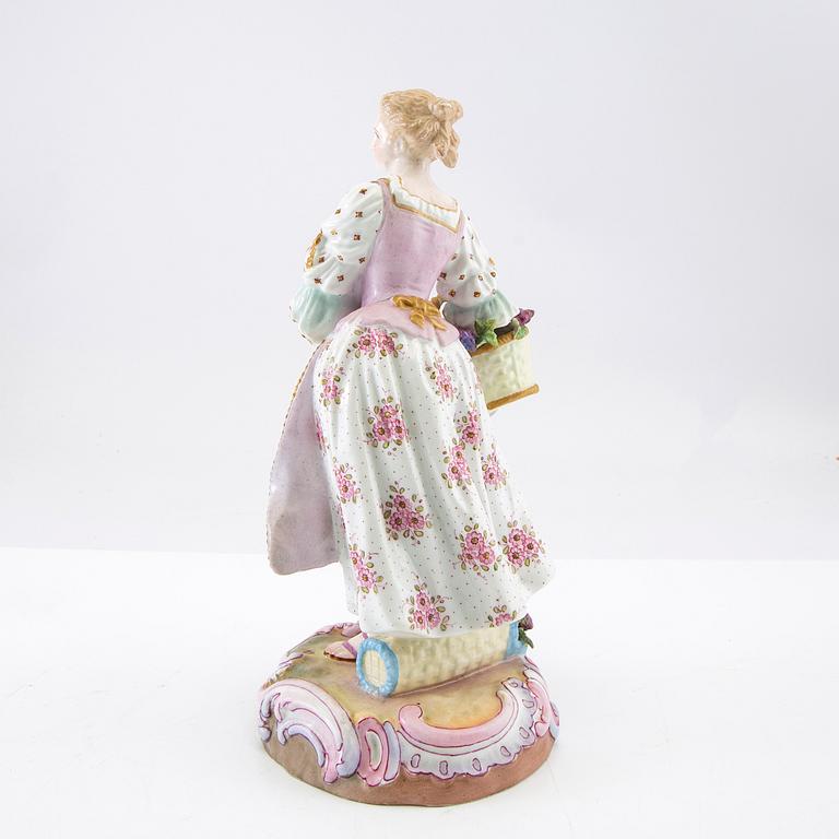 Figure CH Levy & Co Charenton France late 19th century porcelain.