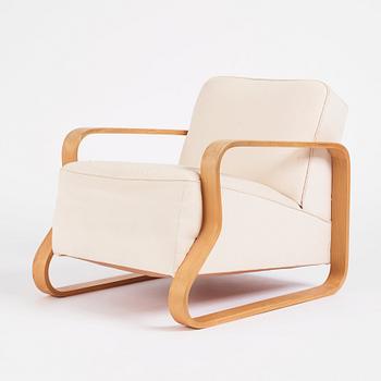 Alvar Aalto, 'Padded Paimio model 44' easy chair, Huonekalu-ja Rakennustyötehdas Oy or Artek, Finland circa 1934-35.