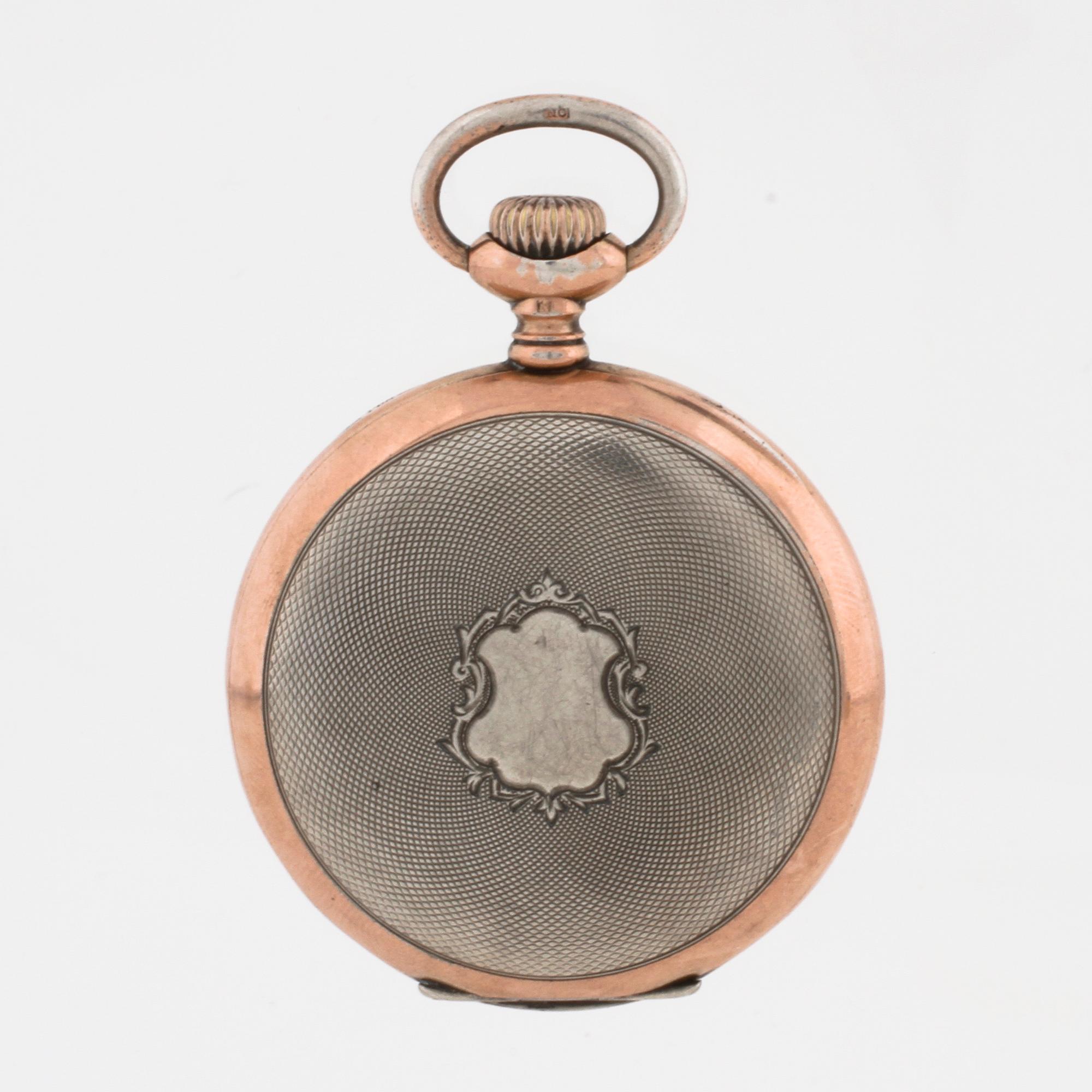 ZENITH, urtavla märkt  "N. Holmkvist Stockholm", fickur, 52 mm.