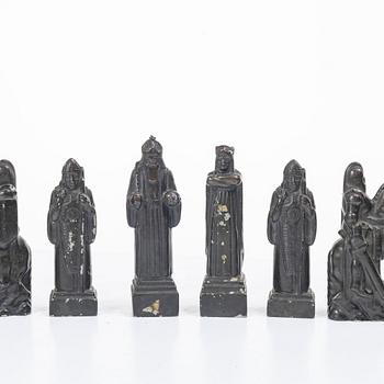 Tore Strindberg, Chess pieces, 32 pcs, Herman Bergmans Gjuteri, Stockholm.