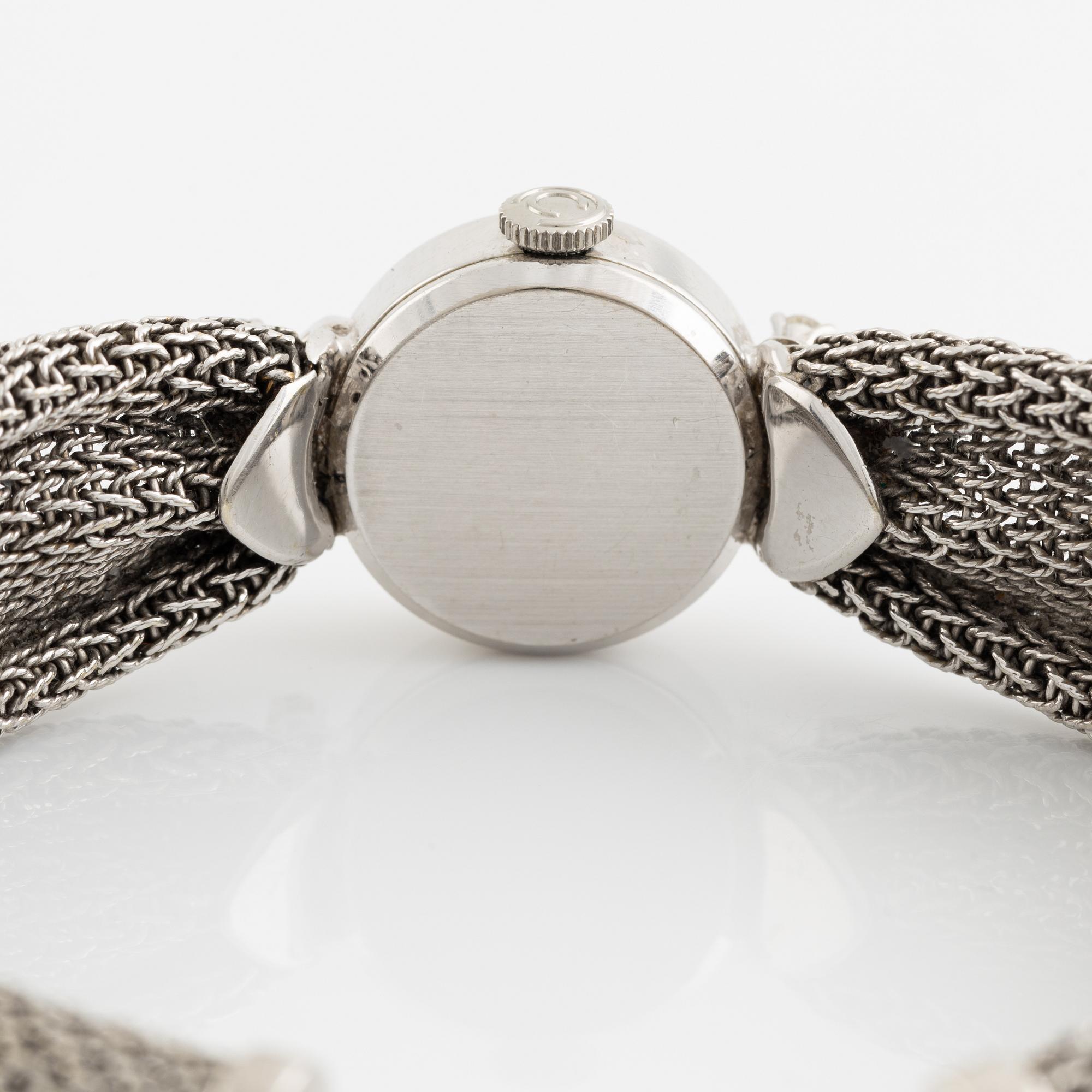 White gold and brilliant cut diamond cocktail watch.