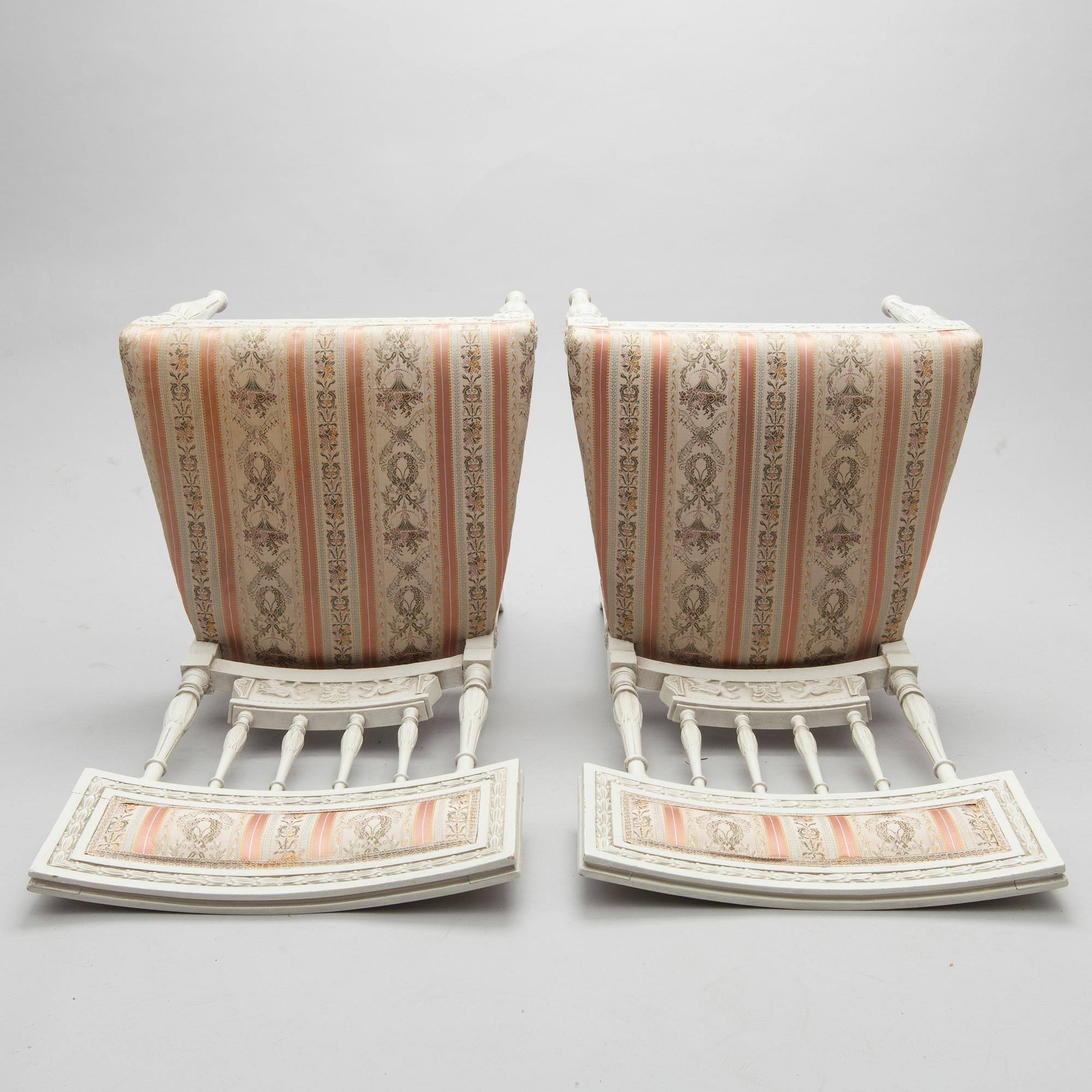 STOLAR, ett par, sengustaviansk stil, ca 1900.