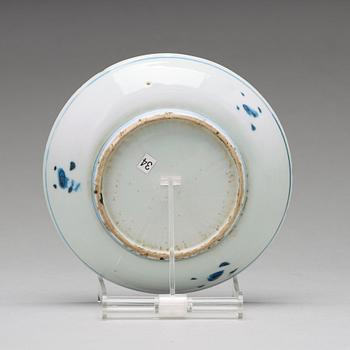 A set of nine blue and white dishes, Ming dynasty Tianqi/Chongzhen, 17th Century.