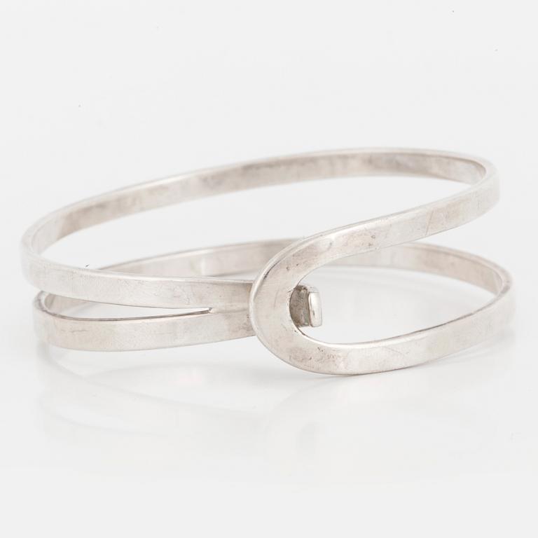 ANDERS HÖGBERG, stel armring, sterling silver, Göteborg 1979.