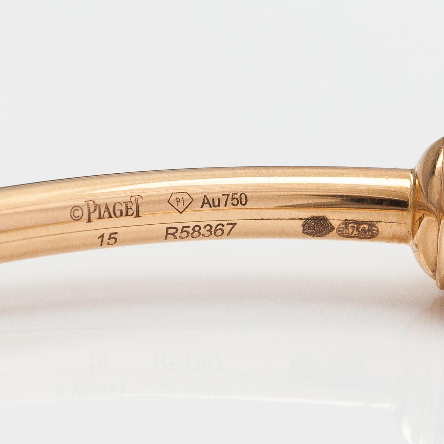 Piaget, A "Possession" bracelet made of 18K gold with turquoises. Marked Piaget R58367, 15.