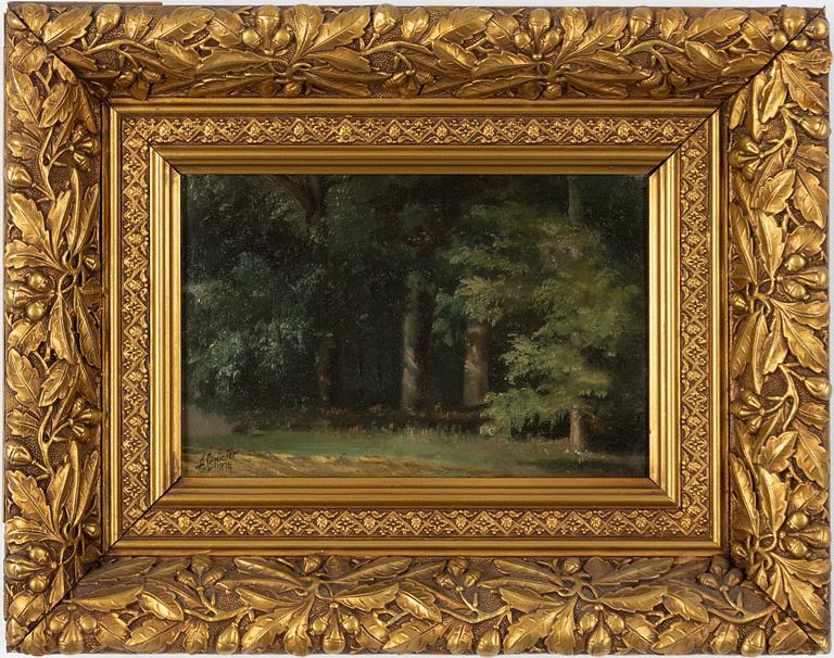 French artist, 19th century, Forest.