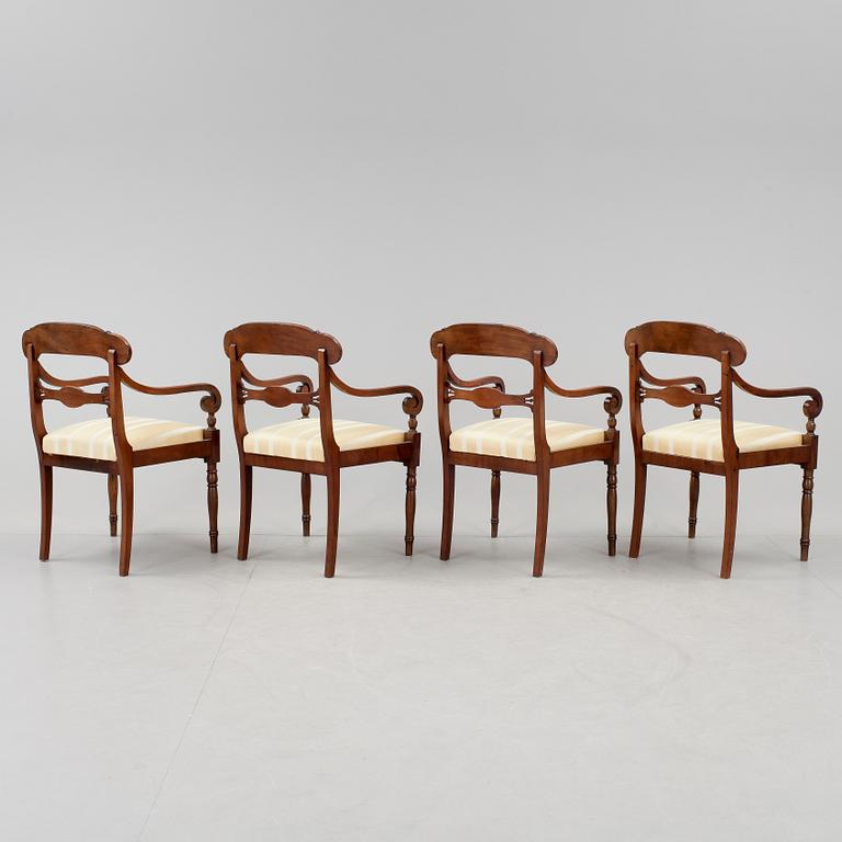KARMSTOLAR, 4 st Karl-Johan, 1800-talets första hälft.