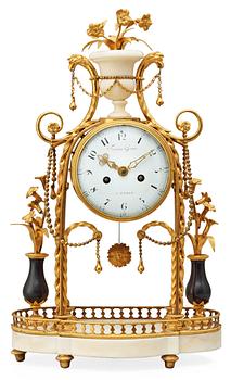 581. A Louis XVI 18th century mantel clock.