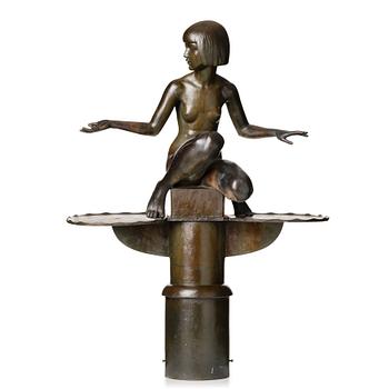 638. Tore Strindberg, "Flicka med fågelbad" (Girl with birdbath).