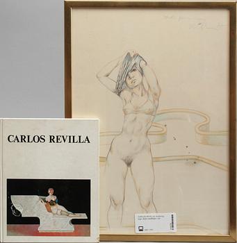 CARLOS REVILLA, teckning, sign. BOK medföljer.