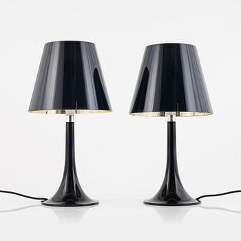 Philippe Starck, a pair of "Miss K" table lamps, Flos, Italy.