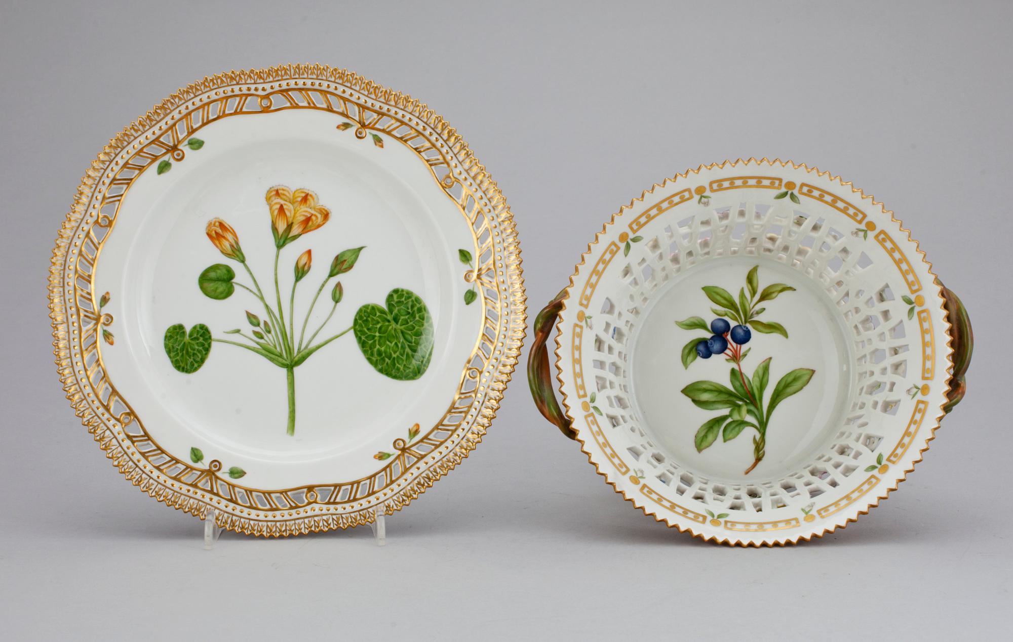 SKÅL & FAT, porslin, "Flora Danica", Royal Copenhagen.