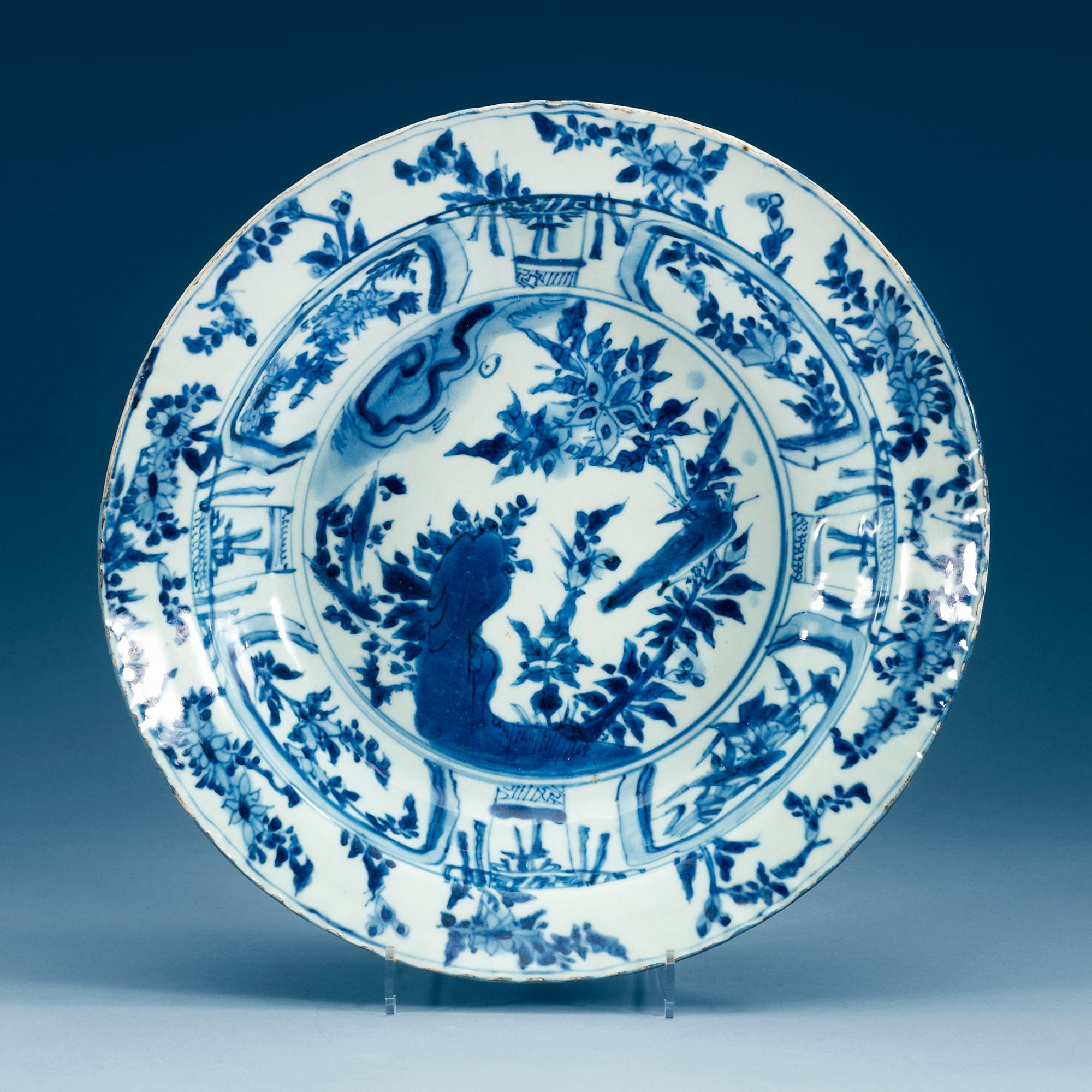 A blue and white bowl, Ming dynastin, Wanli (1572-1620).