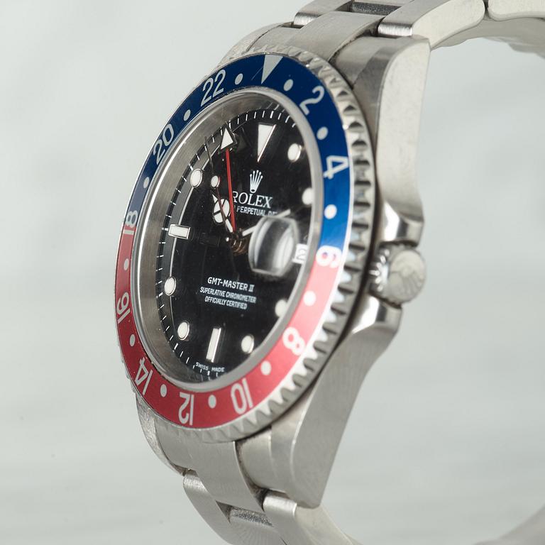 ROLEX, GMT-MASTER II, wristwatch, 40 mm.