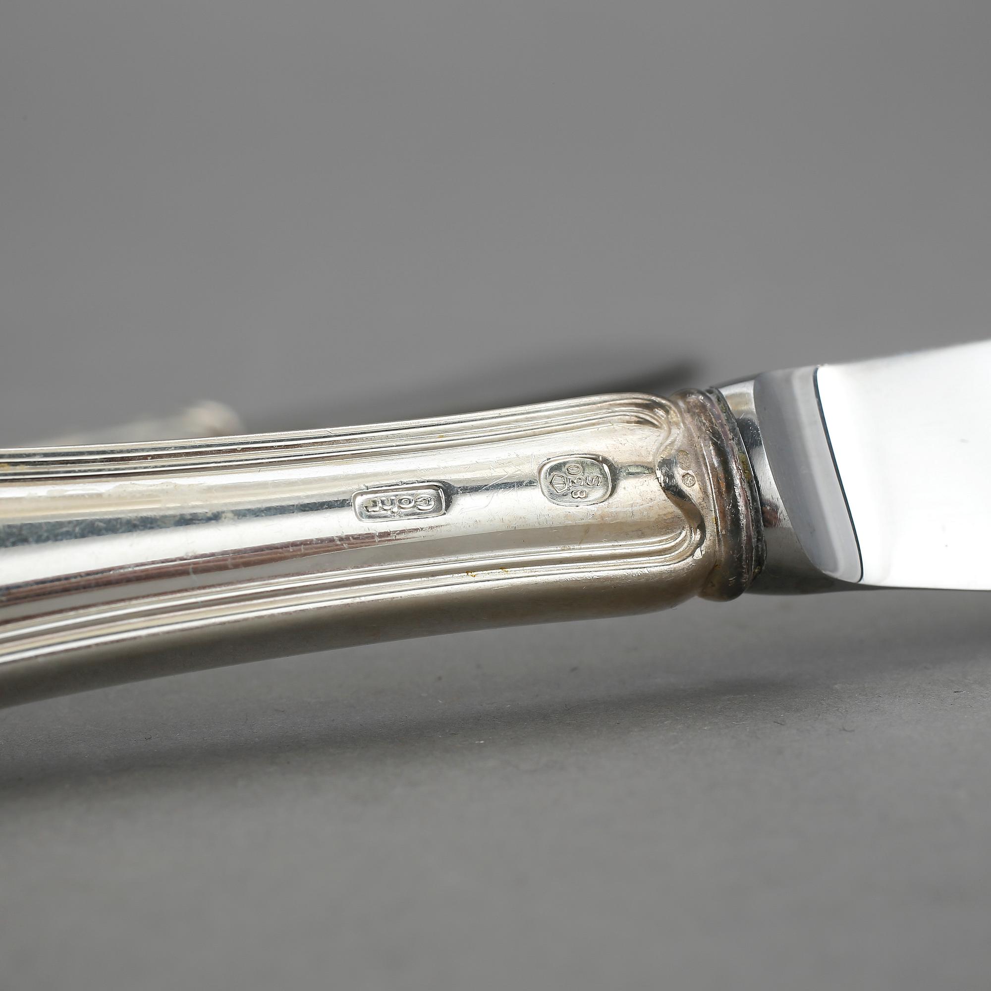BESTICK, 25 delar, silver, Cohr, Danmark. Total vikt 1065 g.
