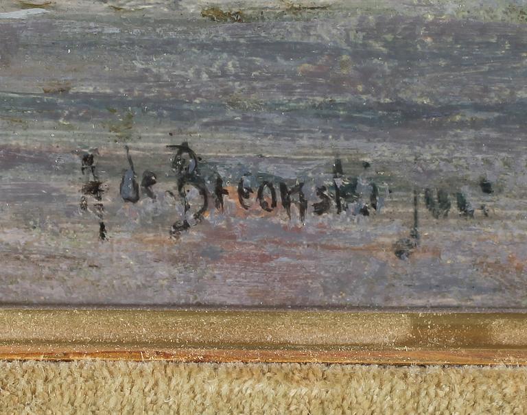 ALFRED DE BREANSKI JNR, olja på pannå, signerad.
