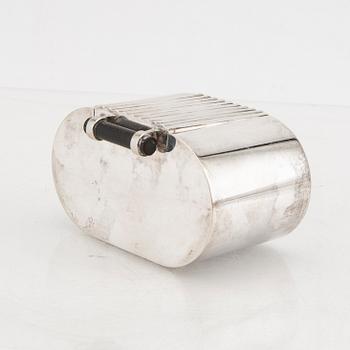 A Swedish 20th century  sterling silver box mark of Lars Håkansson Uppsala 1988, weight 196 grams book included.