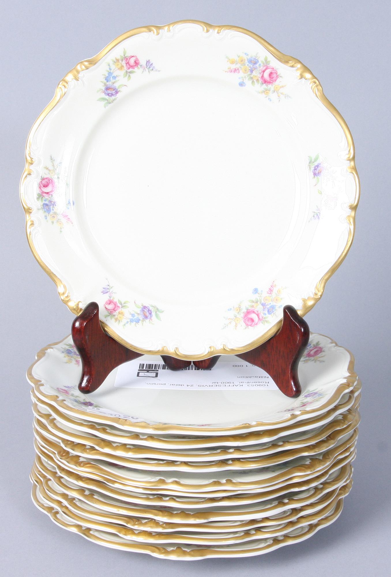 KAFFESERVIS, 24 delar, porslin, Rosenthal, 1900-tal.