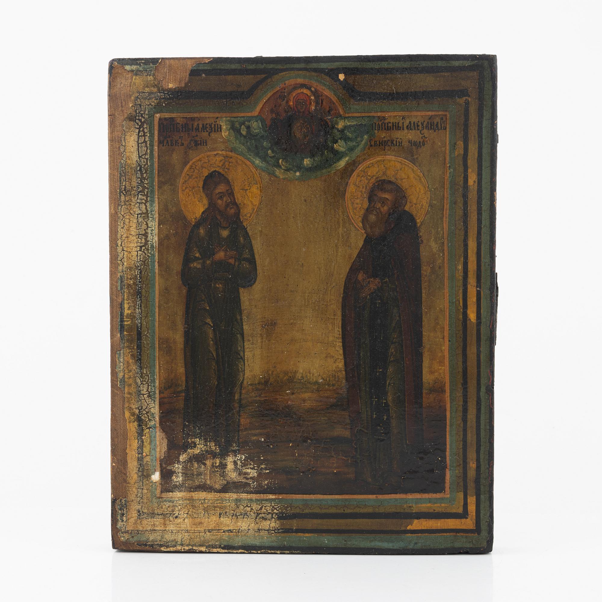 Ikon, Ryssland, 1800-tal, tempera på pannå.