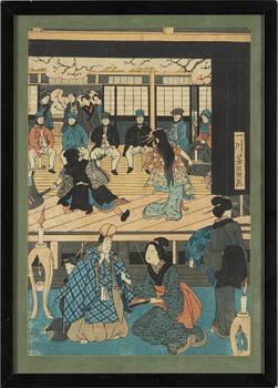 Yoshikazu, woodcut, Japan, 19th century.