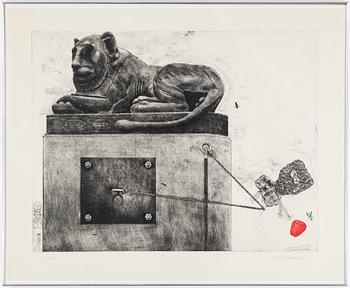 PG THELANDER, a etching in colors, signed and numbered 33/90.