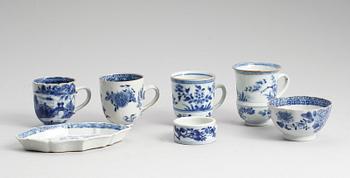 PORSLINSFÖREMÅL, 7 delar, Kina, 1700-/1800-tal.
