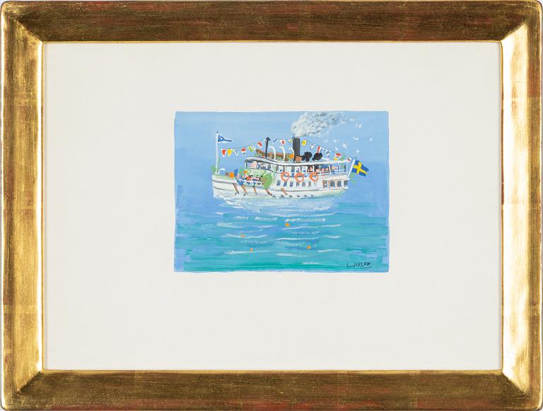 Lennart Jirlow, gouache, signerad.