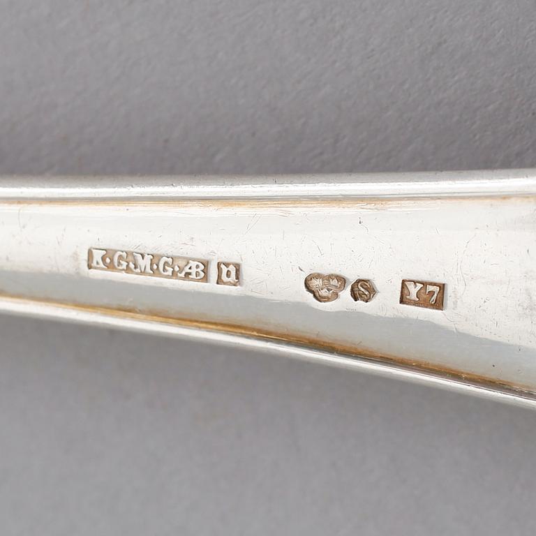 BESTICK, 14 delar, silver, svenska stämplar, 1930-tal. Vikt ca 756 gram.