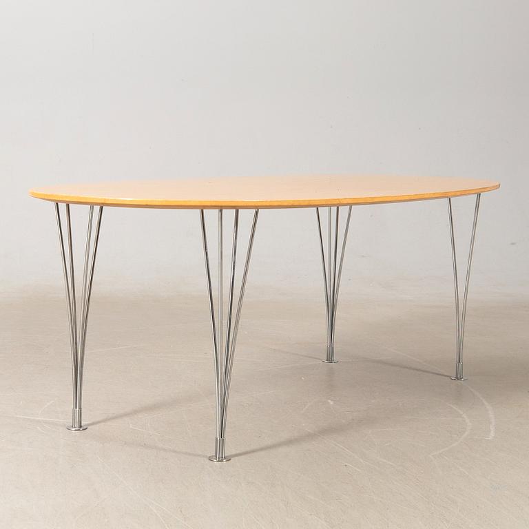 Bruno Mathsson & Piet Hein, coffee table "Superellipse" for Fritz Hansen, Denmark.