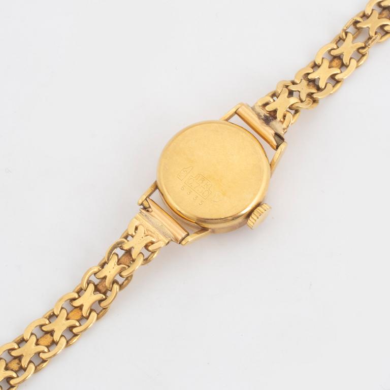 18K gold ladies watch.