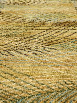 Barbro Nilsson, A CARPET, "Marina, gul", knotted pile, ca 242,5 x 126,5 cm, signed AB MMF BN.