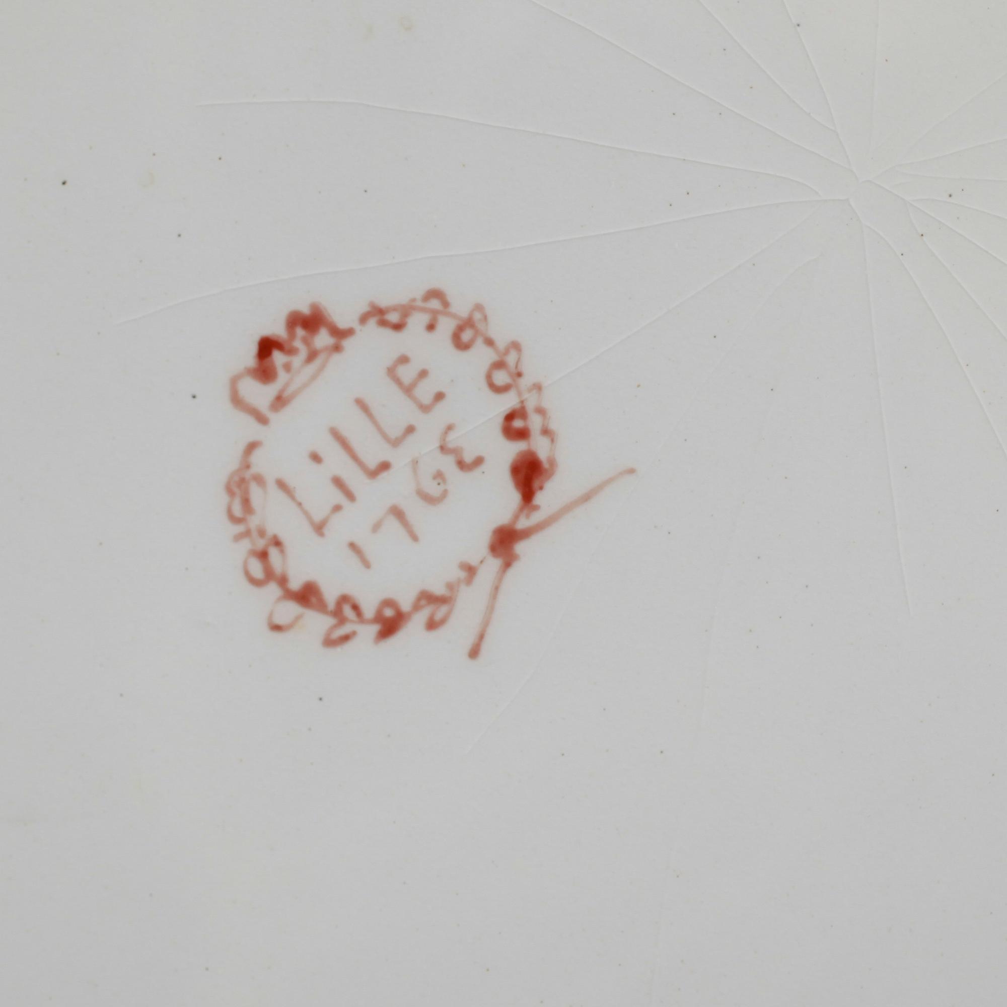 TALLRIKAR, 4 st (2+2), fajans, sannolikt Frankrike, 1800/1900-tal.