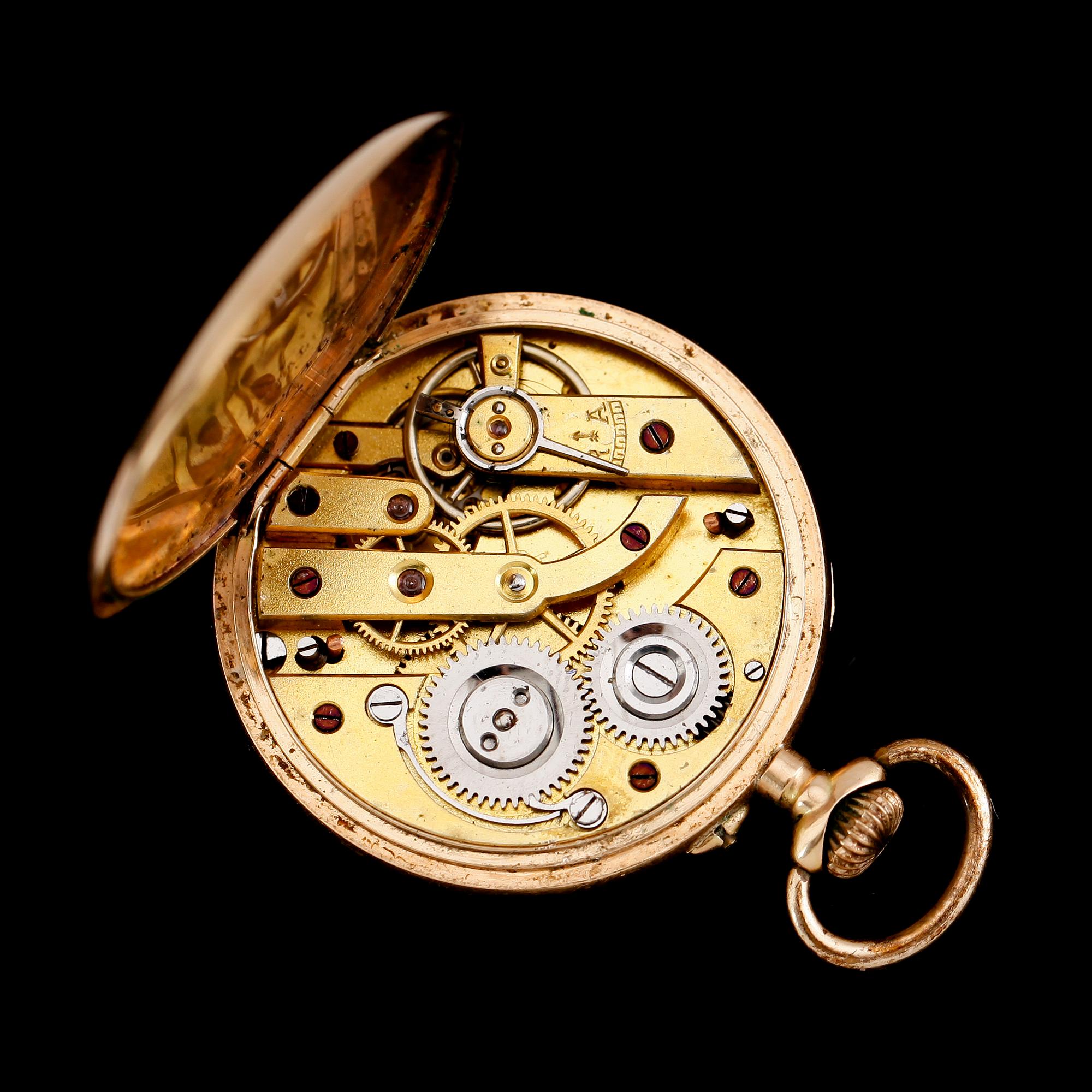 FICKUR, 14 k guld, tidigt 1900-tal.