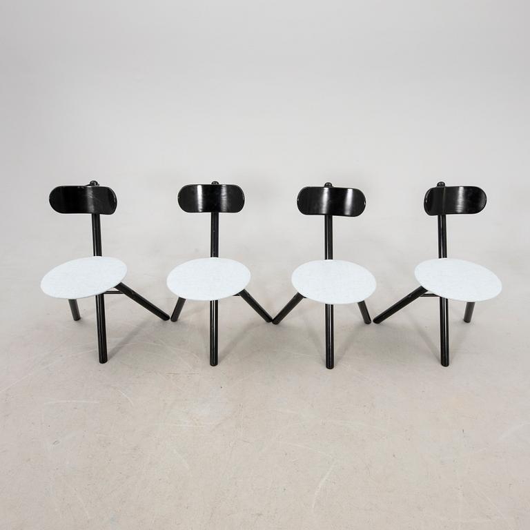 Roberto Lucci and Paolo Orlandini chairs, 4 pcs, Calligaris Italy, second half of the 20th century.
