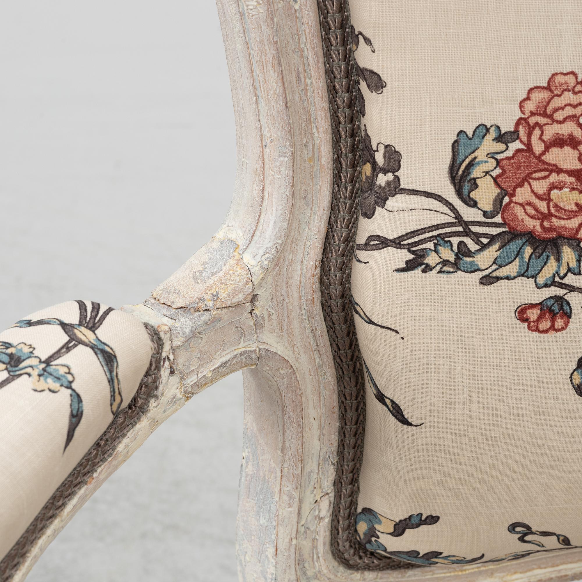 Karmstol, rokoko 1700-talets mitt.