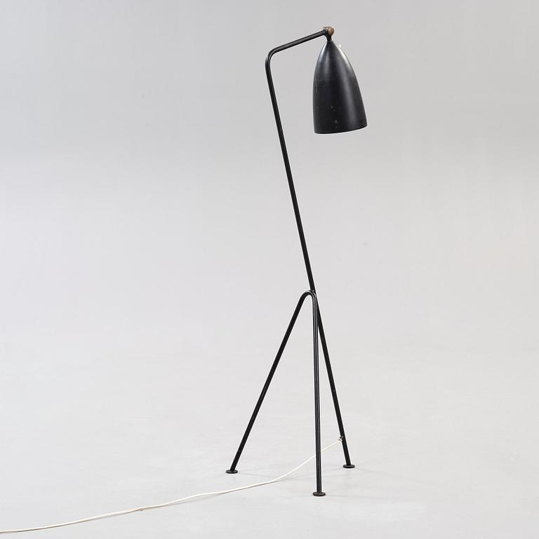 A Greta Magnusson Grossman 'Grasshopper', model G-33 black lacquered floor lamp, Bergbom's, Malmö 1950's.