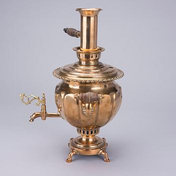 SAMOVAR, mässing, Tula, Ryssland 1800-talets slut.