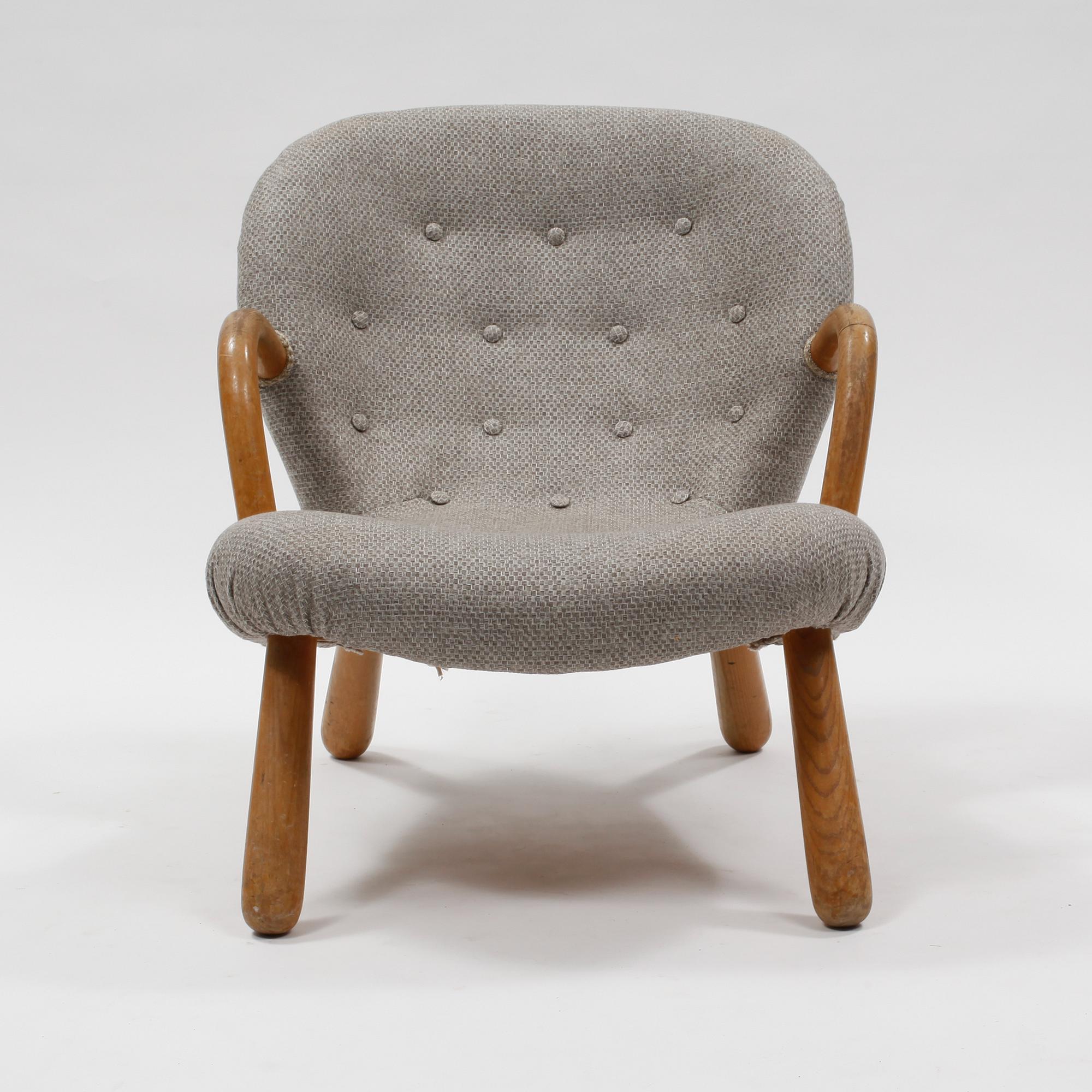 FÅTÖLJ, "Clam Chair" / "Muslinge", Philip Arctander, tillskriven, 1900-talets mitt.