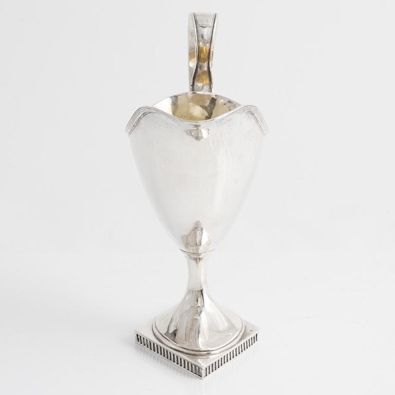 A Swedish early 19th century cream jug, silver, unidentified maker's mark. Empire.