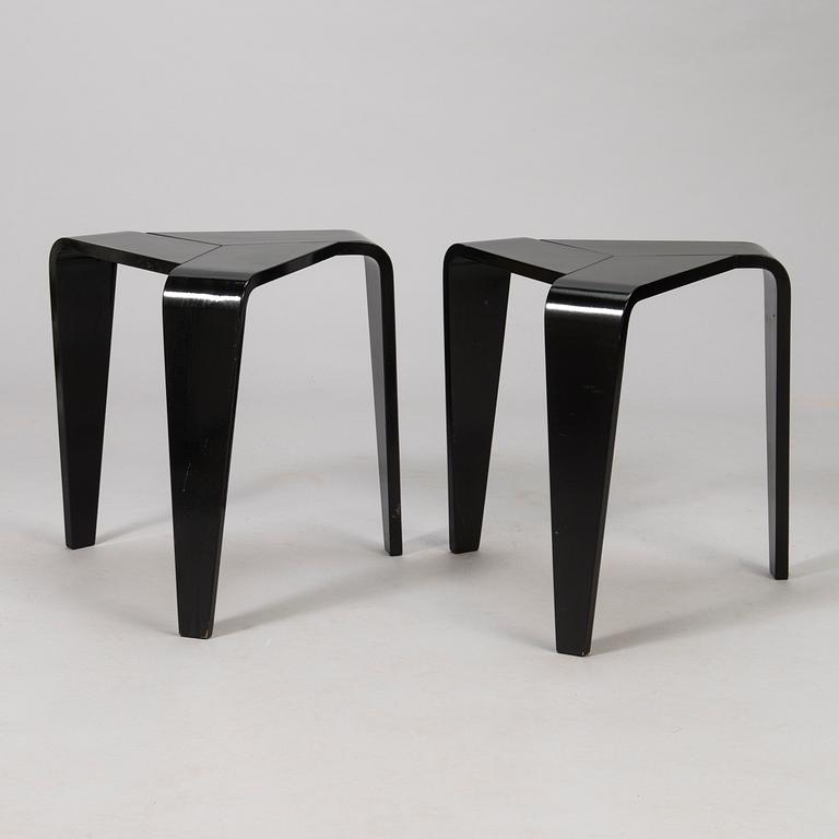 MARKE NISKALA-LUOSTARINEN, a pair of mid 20th century 'Tabouret' stools for Oy Stockmann Ab, Keravan puusepäntehdas.