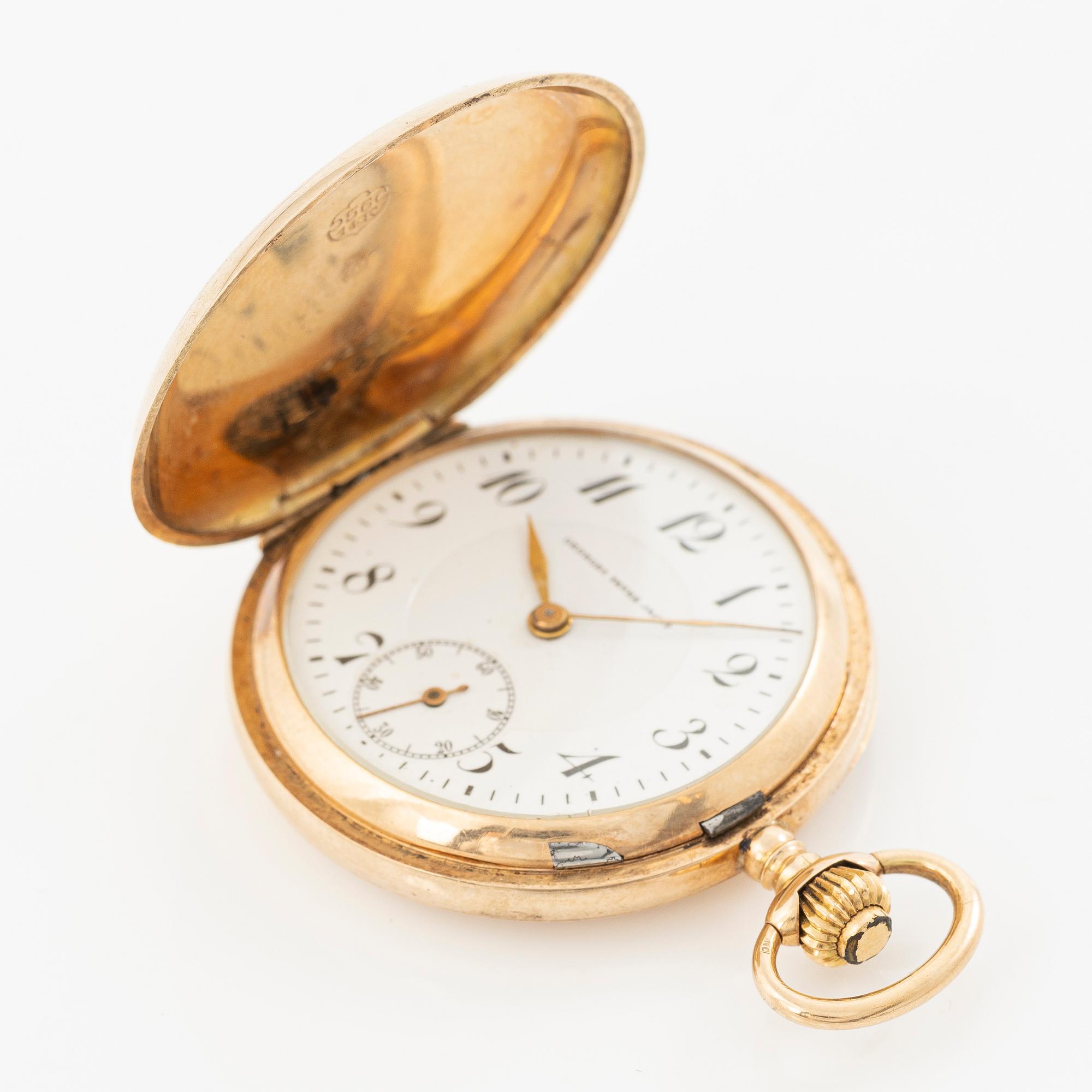 Georges Favre-Jacot, ladie's pocket watch, hunter case, 33 mm.