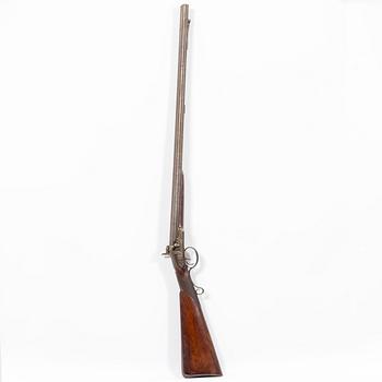 Shot gun pecussion lock, Durs Egg London, early 19th century, a gift certificate accompanies.