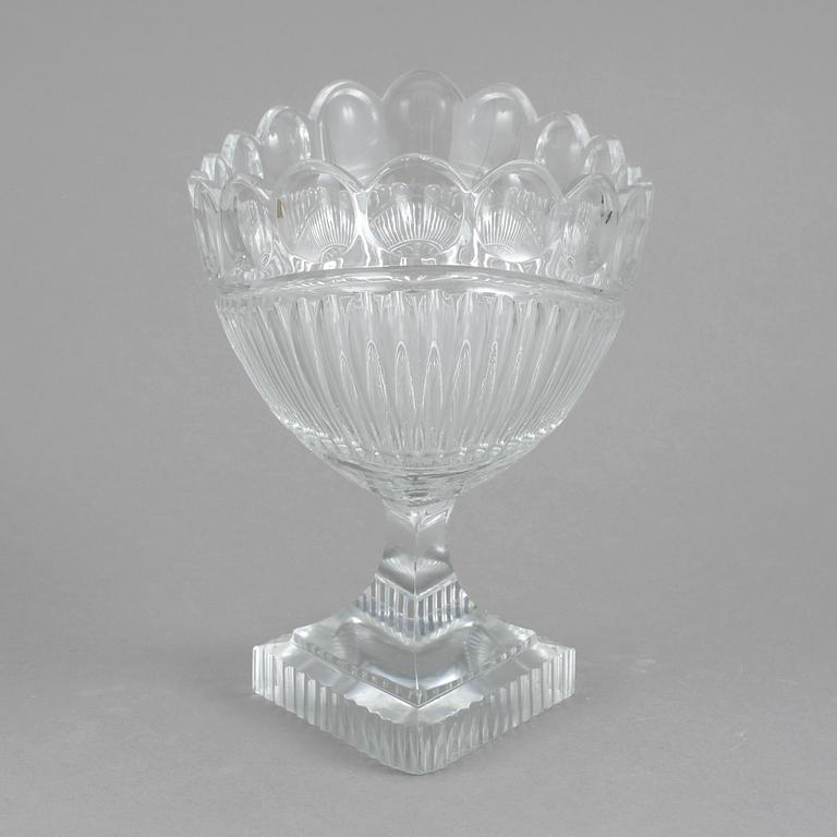 UPPSATSSKÅL, glas, sannolikt England/Irland, omkr år 1900.