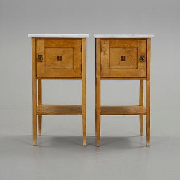 SÄNGBORD, ett par, Norge. Jugend, omkring 1910-20.