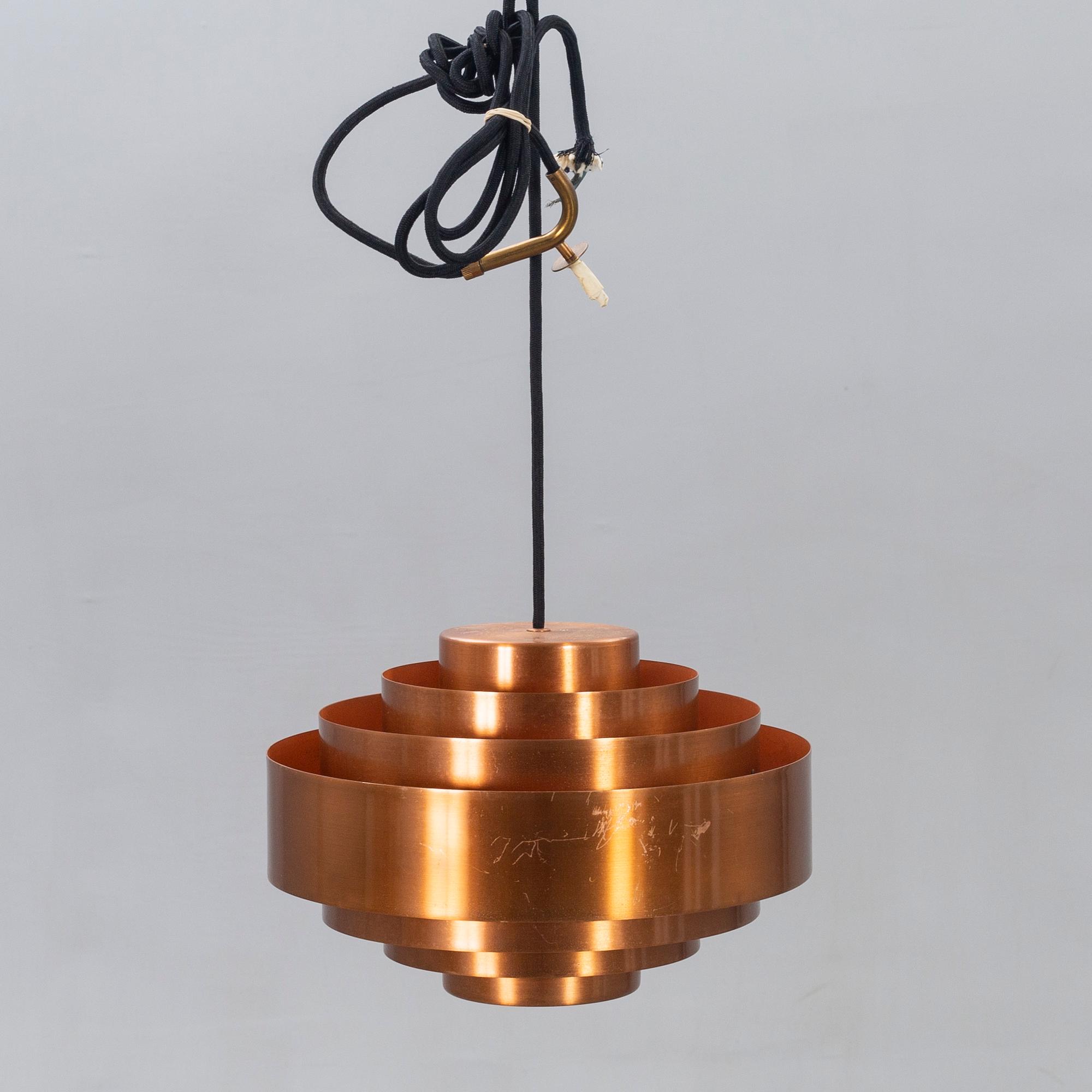 Jo Hammerborg, taklampa, Fog Mörup, Koppar.