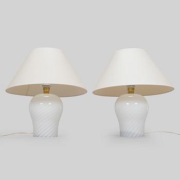 Pöytävalaisimia, pari, DaVinci, Italia, 1900-luvun loppupuoli.