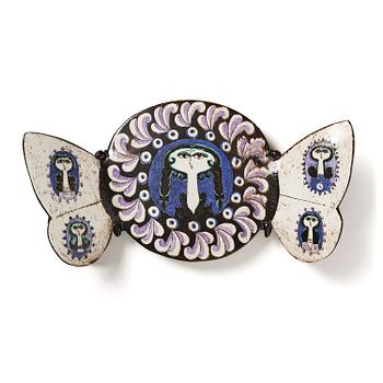 197. Birger Kaipiainen, a glazed stoneware wall sculpture, Rörstrand, Sweden, 1950s.