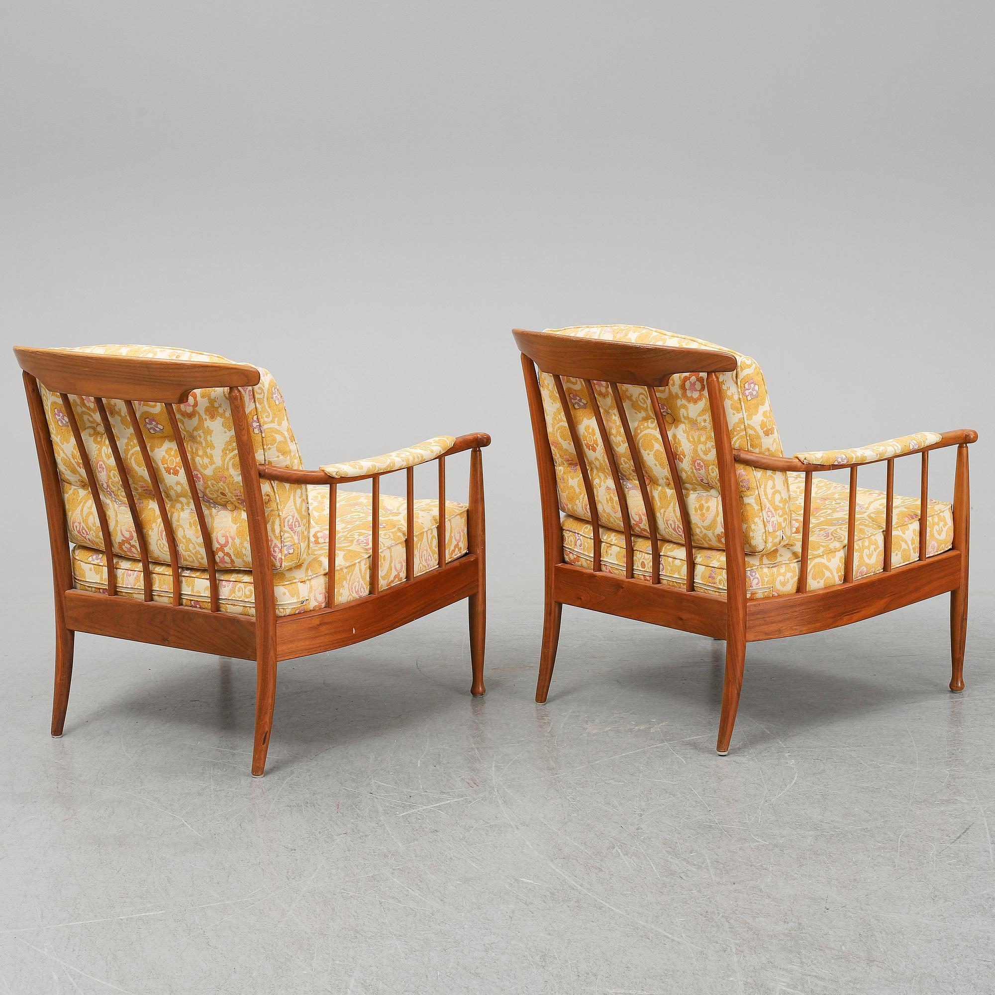 A pair of easy chairs 'Skrindan' by Kerstin Hörlin-Holmquist, OPE.