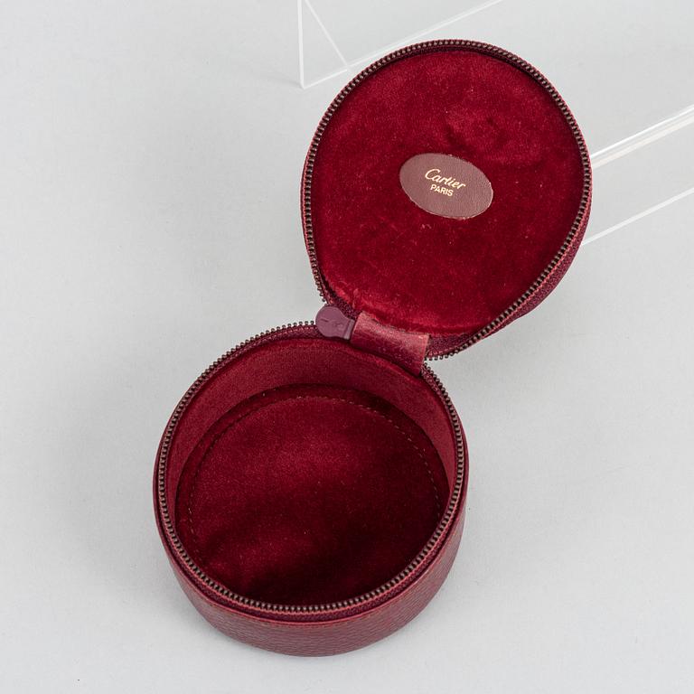 Cartier, jewelery box, key ring and Le must de Cartier champagne swizzle stick.